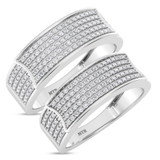 Photo of Berthold 3/4 ct tw. Lab Grown Diamond Wedding Band Set 10K White [WB2484W]