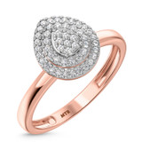 Photo of Ignaz 1/5 ct tw. Lab Grown Diamond Pear Cluster Bridal Set 10K Rose [BT2474RE-C000]