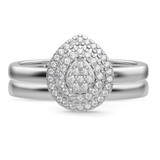 Photo of Ignaz 1/5 ct tw. Lab Grown Diamond Pear Cluster Bridal Set 10K White [BR2474W-C000]
