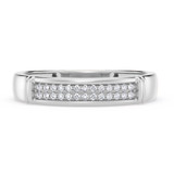 Photo of Omella 1/10 ct tw. Lab Grown Diamond Ladies Band 14K White Gold [BT2485WL]