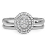 Photo of Ignaz 1/5 ct tw. Lab Grown Diamond Oval Cluster Bridal Set 10K White [BR2475W-C000]