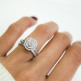 Photo of Ignaz 1/5 ct tw. Lab Grown Diamond Oval Cluster Bridal Set 10K White [BR2475W-C000]