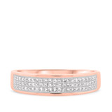 Photo of Otto 1/2 ct tw. Lab Grown Diamond Wedding Band Set 10K Rose [BT2490RM]