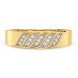 Photo of Isidor 1/8 ct tw. Lab Grown Diamond Same Sex Mens Band Set 14K Yellow [BT2482YM]