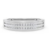 Photo of Ortwin 1/2 ct tw. Lab Grown Diamond Cushion Cluster Trio Set 10K White [BT2481WL]