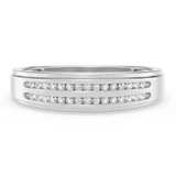 Photo of Ortwin 1/2 ct tw. Lab Grown Diamond Cushion Cluster Trio Set 10K White [BT2481WM]