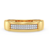 Photo of Omella 1/10 ct tw. Lab Grown Diamonds Mens Band 14K Yellow Gold [BT2485YM]