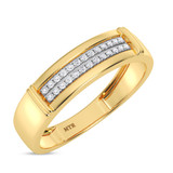Photo of Omella 1/10 ct tw. Lab Grown Diamonds Mens Band 14K Yellow Gold [BT2485YM]
