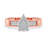 Photo of Omella 1/5 ct tw. Lab Grown Diamond Pear Cluster Bridal Set 14K Rose [BT2487RE-C000]