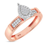 Photo of Omella 1/5 ct tw. Lab Grown Diamond Pear Cluster Bridal Set 14K Rose [BT2487RE-C000]