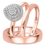 Photo of Ignaz 1/5 ct tw. Lab Grown Diamond Pear Cluster Trio Set 10K Rose [BT2474R-C000]