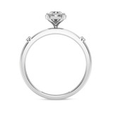 Photo of Omella 1/10 ct tw. Lab Grown Diamond Pear Cluster Engagement Ring 10K White Gold [BT2487WE-C000]