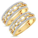 Photo of Hartwin 1/2 ct tw. Lab Grown Diamond Same Sex Ladies Band Set 14K Yellow [WL2483Y]