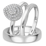 Photo of Ignaz 1/5 ct tw. Lab Grown Diamond Pear Cluster Trio Set 10K White [BT2474W-C000]