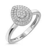 Photo of Ignaz 1/5 ct tw. Lab Grown Diamond Pear Cluster Engagement Ring 10K White Gold [BT2474WE-C000]