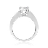 Photo of Elegance 1 ct tw. Lab Grown Diamond Princess Cluster Engagement Ring 14K White Gold [BT2527WE-C000]