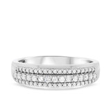 Photo of Reverent 1/2 ct tw. Lab Grown Diamonds Mens Band 14K White Gold [BT2528WM]