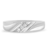 Photo of Cascade 1/10 ct tw. Lab Grown Diamond Wedding Band Set 14K White [BT2498WL]