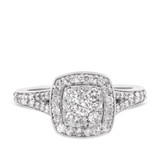 Photo of Emer 1 1/5 ct tw. Lab Grown Diamond Cushion Cluster Trio Set 14K White [BT2539WE-C000]