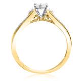 Photo of Princess Oshun 1/2 ct tw. Lab Grown Diamond Princess Cluster Trio Set 10K Yellow [BT2509YE-C000]