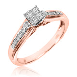 Photo of Princess Oshun 1/2 ct tw. Lab Grown Diamond Princess Cluster Trio Set 10K Rose [BT2509RE-C000]