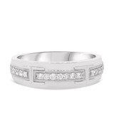 Photo of Emer 3/8 ct tw. Lab Grown Diamond Wedding Band Set 14K White [BT2539WM]