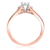 Photo of Princess Oshun 1/3 ct tw. Lab Grown Diamond Princess Cluster Bridal Set 10K Rose [BT2509RE-C000]