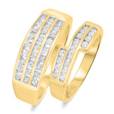 Photo of Annalise 1 1/8 ct tw. Lab Grown Diamond Wedding Band Set 14K Yellow [WB2499Y]