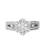 Photo of Melanie 2/3 ct tw. Lab Grown Diamond Fancy Cluster Engagement Ring 10K White Gold [BT2531WE-C000]