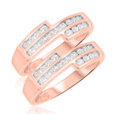 Photo of Annalise 3/4 ct tw. Lab Grown Diamond Same Sex Ladies Band Set 14K Rose [WL2499R]