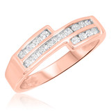 Photo of Annalise 3/4 ct tw. Lab Grown Diamond Same Sex Ladies Band Set 14K Rose [BT2499RL]