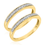 Photo of Princess Oshun 1/5 ct tw. Lab Grown Diamond Same Sex Ladies Band Set 10K Yellow [WL2509Y]