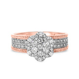 Photo of Madeline 5/8 ct tw. Lab Grown Diamond Fancy Cluster Engagement Ring 14K Rose Gold [BT2532RE-C000]