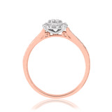 Photo of Jules 1/2 ct tw. Lab Grown Diamond Round Cluster Bridal Set 10K Rose [BT2540RE-C000]