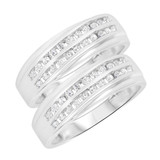 Photo of Kindred 5/8 ct tw. Lab Grown Diamond Same Sex Ladies Band Set 14K White [WL2500W]