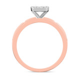 Photo of Boundless 3/8 ct tw. Lab Grown Diamond Princess Cluster Engagement Ring 14K Rose Gold [BT2503RE-C000]