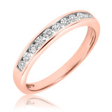 Photo of Arabella 3/4 ct tw. Lab Grown Diamond Same Sex Ladies Band Set 10K Rose [BT2511RL]