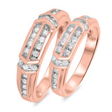 Photo of Bexley 1/2 ct tw. Lab Grown Diamond Wedding Band Set 10K Rose [WB2493R]