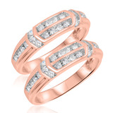 Photo of Bexley 1/2 ct tw. Lab Grown Diamond Same Sex Ladies Band Set 14K Rose [WL2493R]