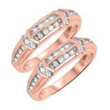 Photo of Bexley 5/8 ct tw. Lab Grown Diamond Same Sex Mens Band Set 10K Rose [WM2493R]