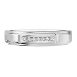 Photo of Boundless 1/7 ct tw. Lab Grown Diamond Same Sex Mens Band Set 14K White [BT2503WM]