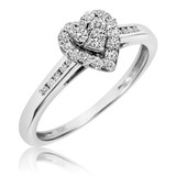 Photo of Bella 1/2 ct tw. Lab Grown Diamond Heart Cluster Bridal Set 10K White [BT2513WE-C000]