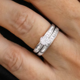 Photo of Gaia 1/4 ct tw. Lab Grown Diamond Round Cluster Trio Set 14K White [BT2496W-C000]
