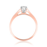 Photo of Culverette 1/5 ct tw. Lab Grown Diamond Round Cluster Engagement Ring 14K Rose Gold [BT2523RE-C000]