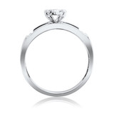 Photo of Willow 1/3 ct tw. Lab Grown Diamond Round Cluster Engagement Ring 10K White Gold [BT2494WE-C000]
