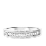 Photo of Princess Oshun 1/6 ct tw. Lab Grown Diamonds Mens Band 14K White Gold [BT2509WM]