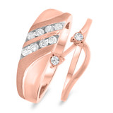 Photo of Kelsi 3/8 ct tw. Lab Grown Diamond Wedding Band Set 14K Rose [WB2535R]
