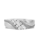 Photo of Kelsi 3/8 ct tw. Lab Grown Diamond Wedding Band Set 10K White [BT2535WM]