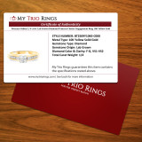 Princess Oshun 1/4 ct tw. Lab Grown Diamond Princess Cluster Engagement Ring 10K Yellow Gold