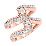 Photo of Kelsi 1/7 ct tw. Lab Grown Diamond Same Sex Ladies Band Set 10K Rose [WL2535R]